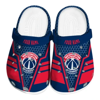Washington Wizards Clogs - Custom Hexagon Shield Blue
