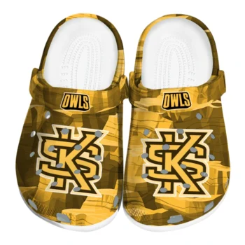 Kennesaw State Owls Fans Clogs Canyon Layers Yellow Best Selling