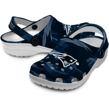 New England Patriots Fans Clogs Canyon Layers Dark Blue High Quality