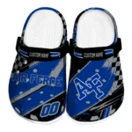 air-force-falcons-clog-customized-checkered-streaks-blue-black-best-selling.webp