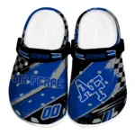 Air Force Falcons Clogs – Customized Checkered Streaks Blue Black 1