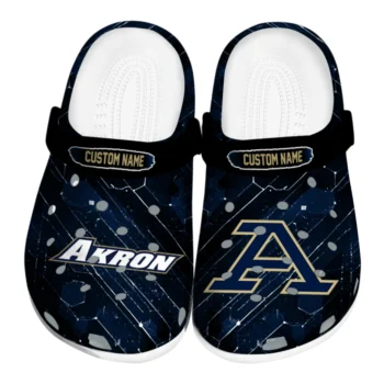 Akron Zips Clogs - Customized Circuit Geometry Blue Black