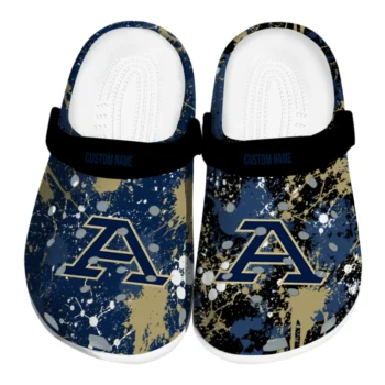 Akron Zips Clogs - Personalized Splatter Splash Blue Black
