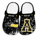 Appalachian State Mountaineers Clogs - Custom Graffiti Burst Black 1 appalachian-state-mountaineers-clog-custom-graffiti-burst-black-best-selling.webp