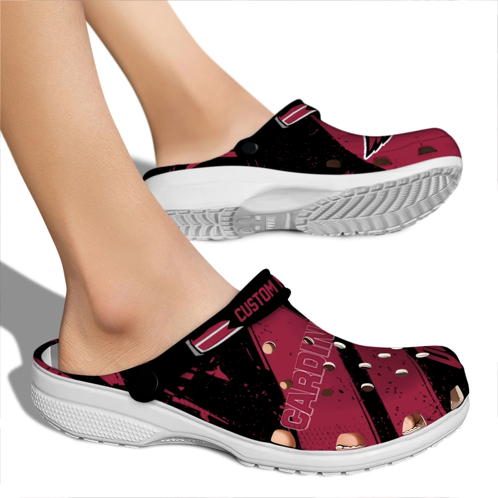 Arizona Cardinals Clogs - Personalized Circuit Geometry Red Black 2