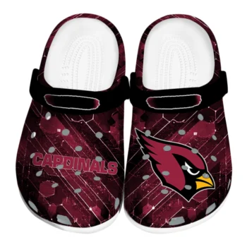 Arizona Cardinals Clogs - Personalized Circuit Geometry Red Black
