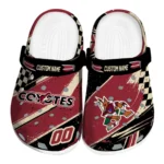 Arizona Coyotes Clogs - Customized Checkered Streaks Red Black 1 arizona-coyotes-clog-customized-checkered-streaks-red-black-best-selling.webp