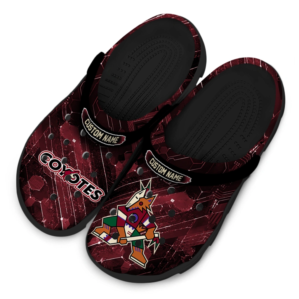 arizona-coyotes-clog-personalized-circuit-geometry-red-black-latest-model.webp