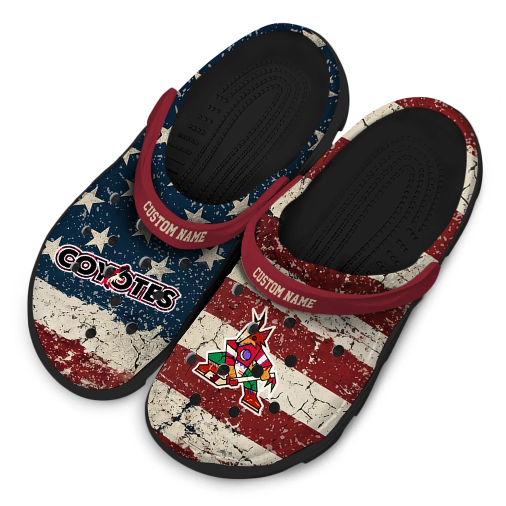 arizona-coyotes-clog-personalized-distressed-stripes-red-blue-latest-model.webp