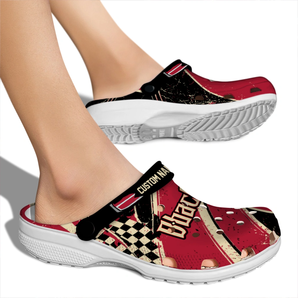 arizona-diamondbacks-clog-customized-checkered-streaks-red-black-fashion-forward.webp