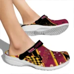 Arizona State Sun Devils Clogs – Custom Checkered Streaks Maroon Black 1