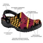 Arizona State Sun Devils Clogs – Customized Circuit Geometry Maroon Black 1