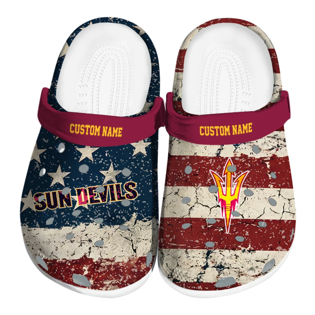 arizona-state-sun-devils-clog-customized-distressed-stripes-maroon-red-blue-best-selling.webp arizona state sun devils clog customized distressed stripes maroon red blue best selling