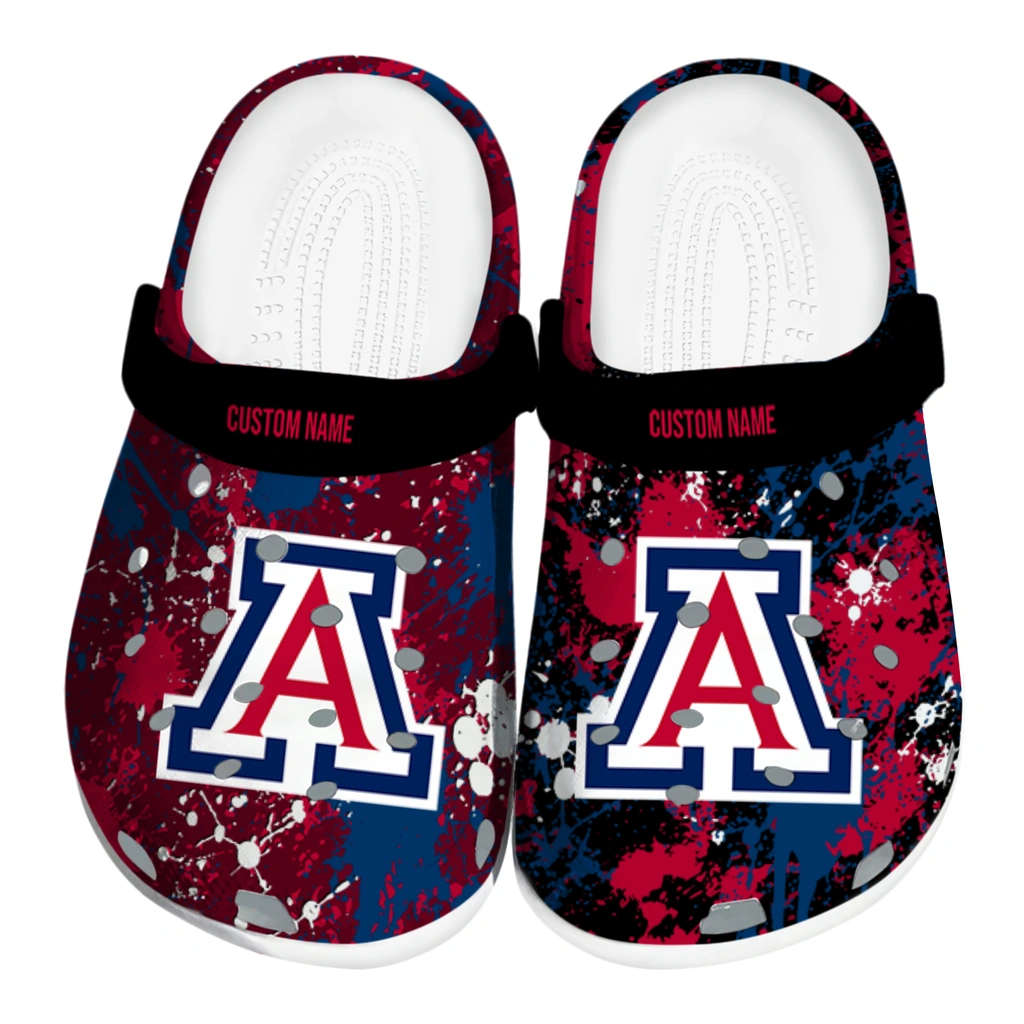 arizona-wildcats-clog-custom-splatter-splash-red-black-best-selling.webp arizona wildcats clog custom splatter splash red black best selling