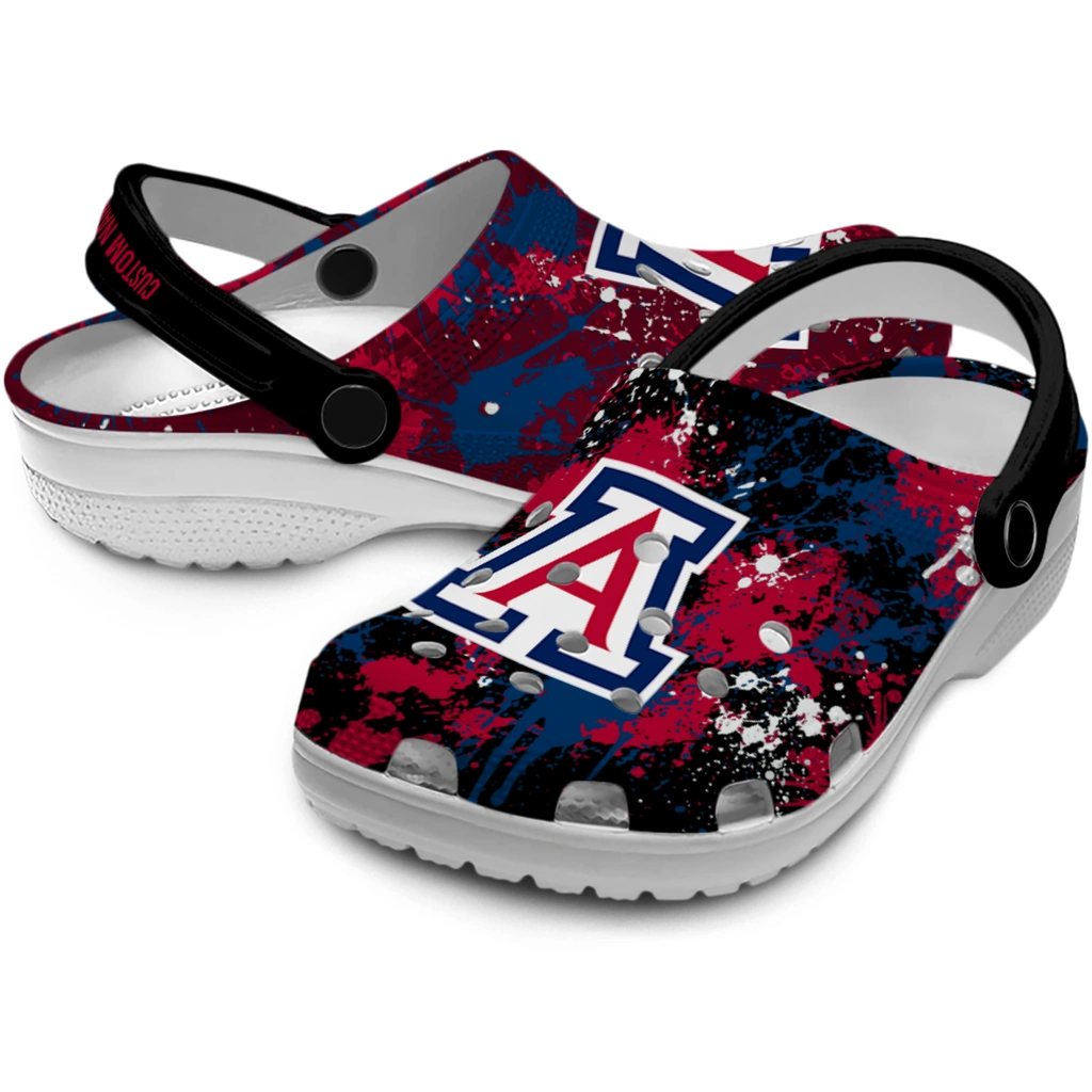 arizona-wildcats-clog-custom-splatter-splash-red-black-high-quality.webp