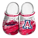 arizona-wildcats-clog-customized-wave-swirl-red-white-best-selling.webp