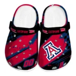 Arizona Wildcats Clogs - Customized Checkered Streaks Red Black 1 Arizona Wildcats Clogs – Customized Checkered Streaks Red Black 1