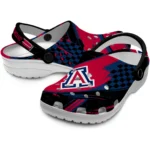 Arizona Wildcats Clogs – Customized Checkered Streaks Red Black 1