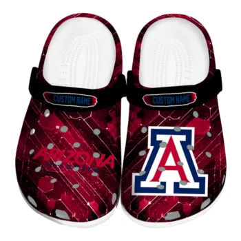 Arizona Wildcats Clogs - Personalized Circuit Geometry Red Black