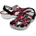 arkansas-razorbacks-clog-custom-splatter-splash-red-black-best-selling.webp