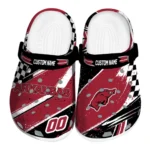 arkansas-razorbacks-clog-customized-checkered-streaks-red-black-best-selling.webp