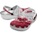 arkansas-razorbacks-clog-customized-wave-swirl-red-white-best-selling.webp