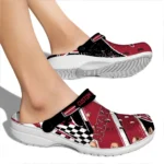 Arkansas Razorbacks Clogs – Personalized Circuit Geometry Red Black 1