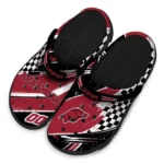 Arkansas Razorbacks Clogs – Personalized Circuit Geometry Red Black 1