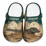 arkansas-razorbacks-clog-personalized-cracked-landscape-fir-green-beige-best-selling.webp