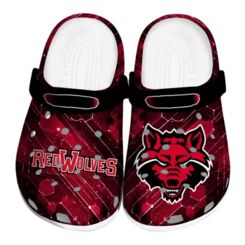 Arkansas State Red Wolves Clogs - Custom Circuit Geometry Scarlet Black