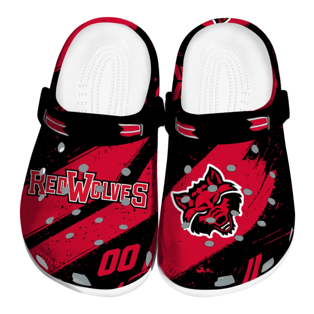 arkansas-state-red-wolves-clog-personalized-checkered-streaks-scarlet-black-best-selling.webp arkansas state red wolves clog personalized checkered streaks scarlet black best selling