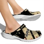 Army Black Knights Clogs – Personalized Checkered Streaks Gold Black 1