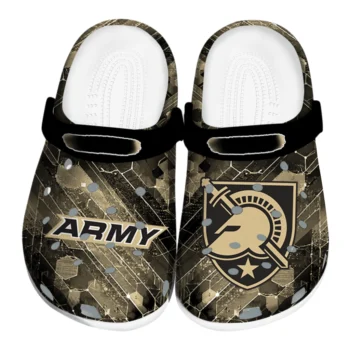 Army Black Knights Clogs - Custom Circuit Geometry Gold Black