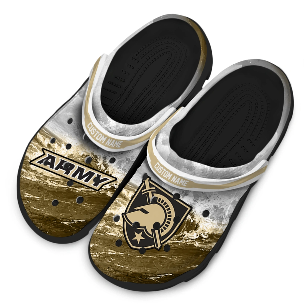 army-black-knights-clog-personalized-wave-swirl-gold-white-latest-model.webp