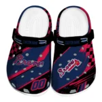 Atlanta Braves Clogs - Personalized Checkered Streaks Navy Black 1 Atlanta Braves Clogs – Personalized Checkered Streaks Navy Black 1