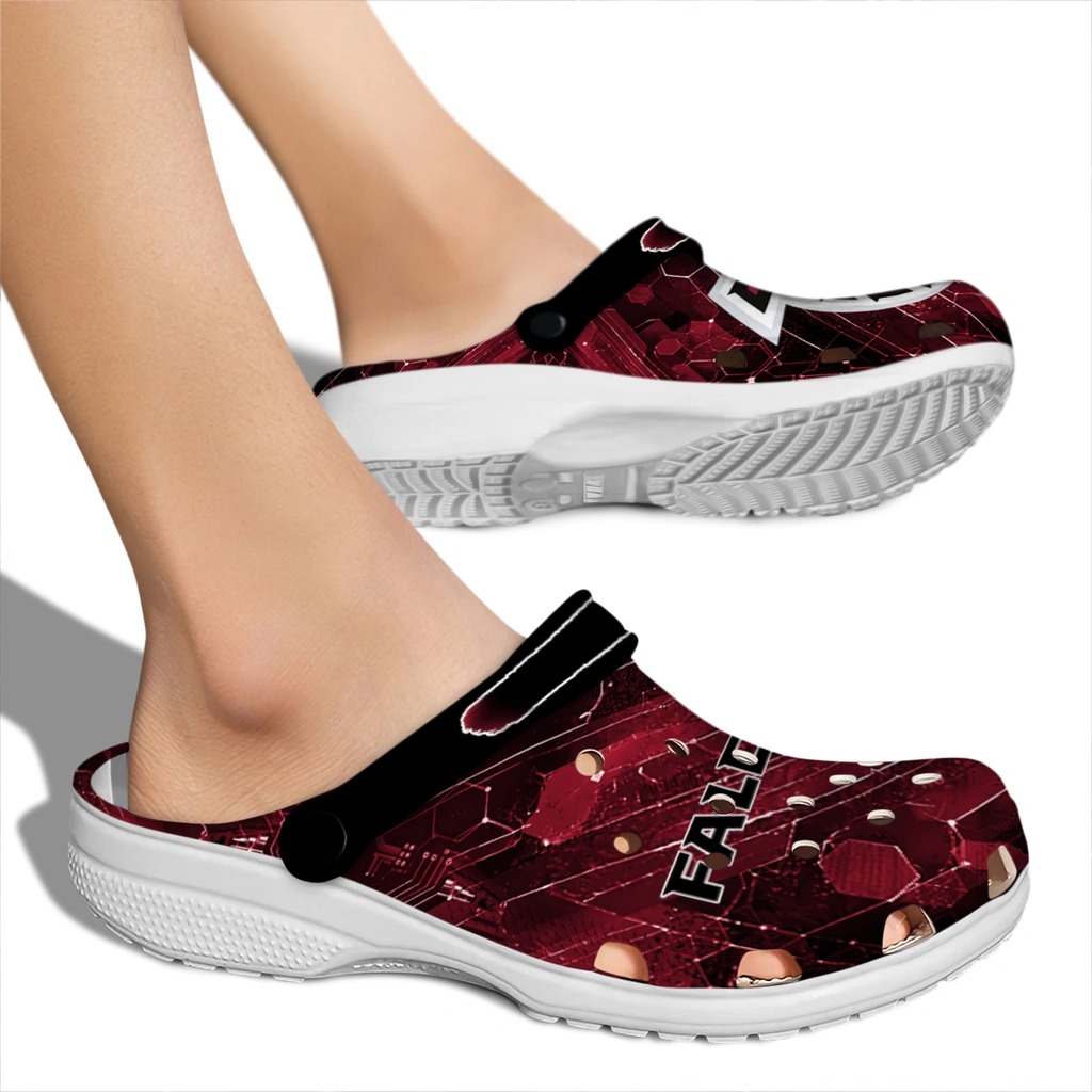 atlanta-falcons-clog-custom-circuit-geometry-red-black-fashion-forward.webp