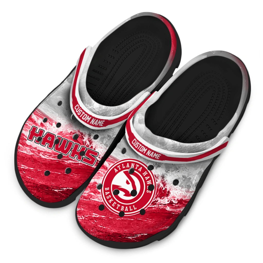 atlanta-hawks-clog-custom-wave-swirl-red-white-latest-model.webp