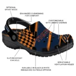 Auburn Tigers Clogs – Custom Circuit Geometry Navy Blue Black 1