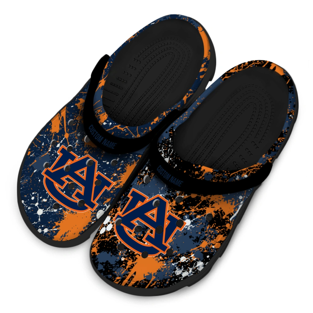 auburn-tigers-clog-customized-splatter-splash-navy-blue-black-latest-model.webp