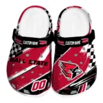 Ball State Cardinals Clogs - Personalized Checkered Streaks Red Black 1 ball-state-cardinals-clog-personalized-checkered-streaks-red-black-best-selling.webp