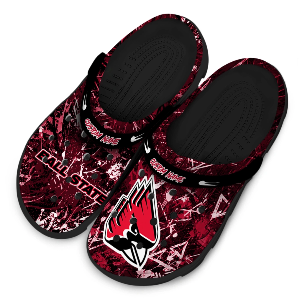 ball-state-cardinals-clog-personalized-graffiti-burst-red-black-latest-model.webp