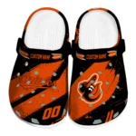 Baltimore Orioles Clogs – Customized Circuit Geometry Orange Black 1