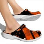 Baltimore Orioles Clogs – Custom Checkered Streaks Orange Black 1