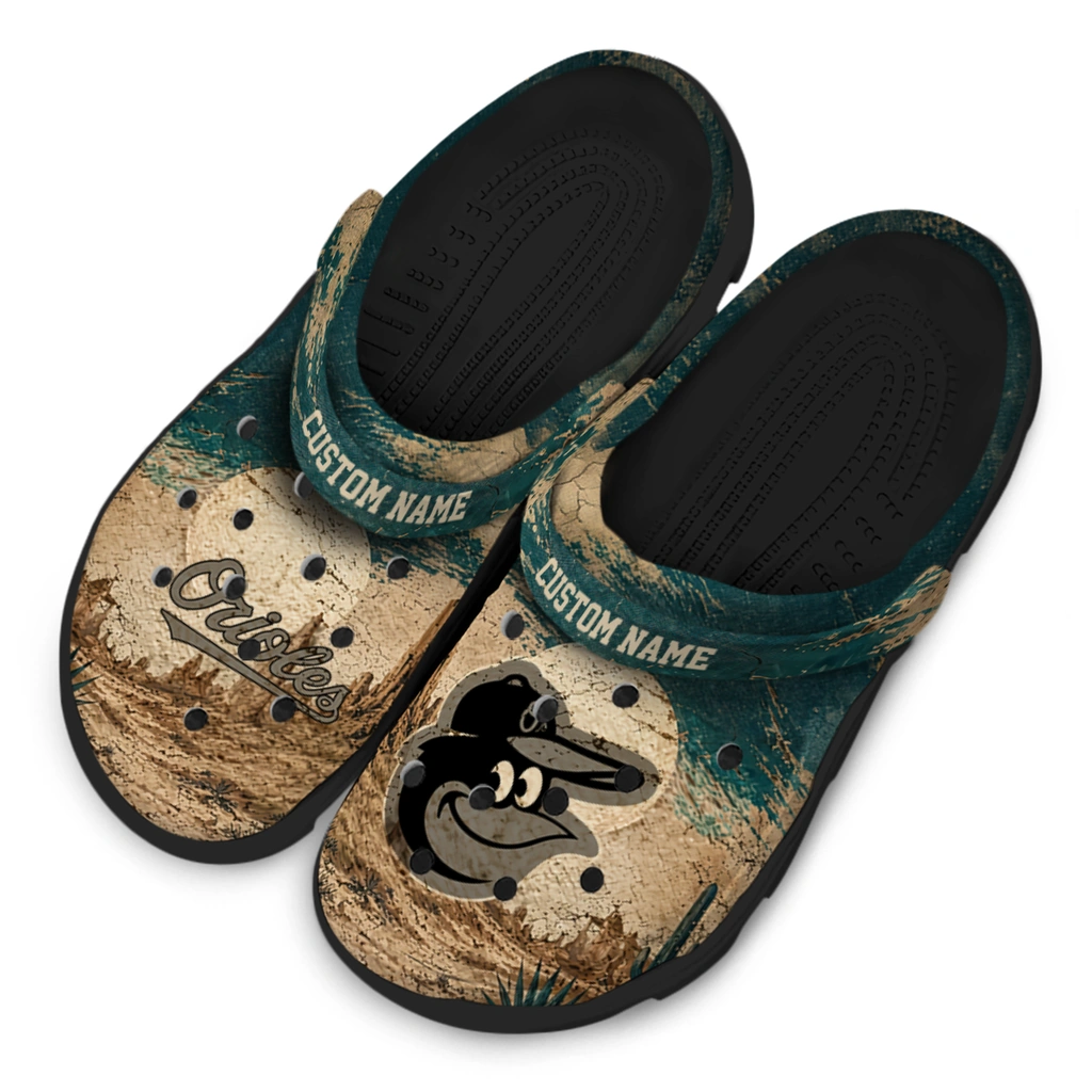 baltimore-orioles-clog-customized-cracked-landscape-fir-green-beige-latest-model.webp