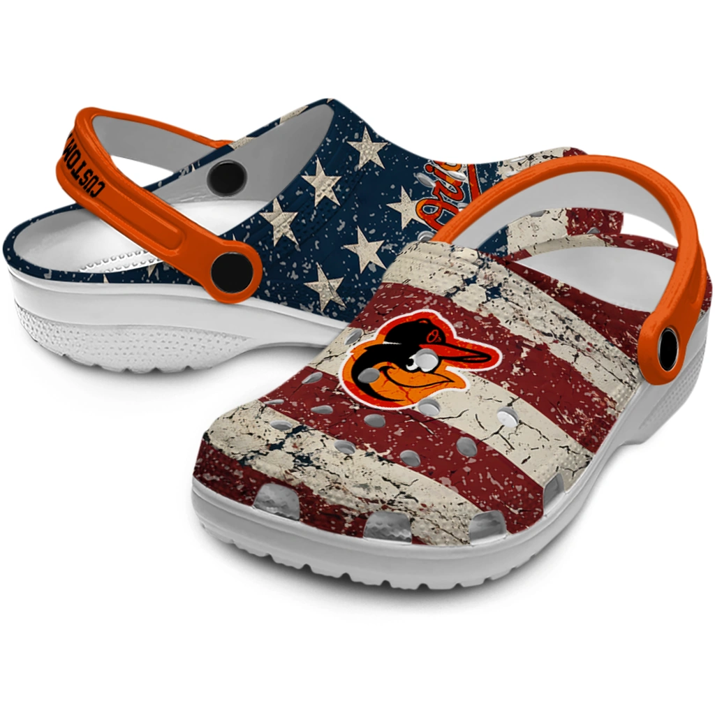 baltimore-orioles-clog-customized-distressed-stripes-orange-red-blue-high-quality.webp