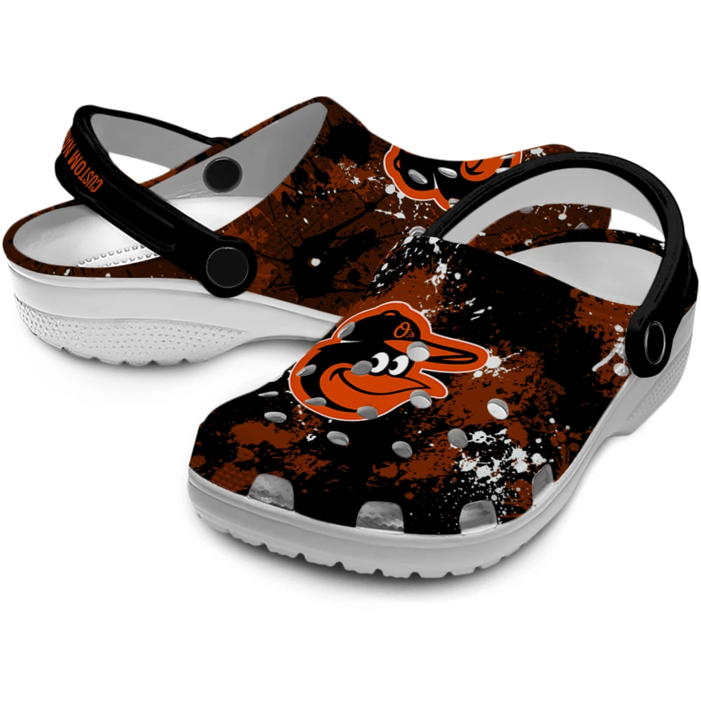 baltimore-orioles-clog-personalized-splatter-splash-orange-black-high-quality.webp