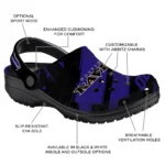 Baltimore Ravens Clogs – Custom Checkered Streaks Purple Black 1
