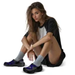 Baltimore Ravens Clogs – Custom Checkered Streaks Purple Black 1