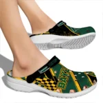 Baylor Bears Clogs – Custom Checkered Streaks Green Black 1