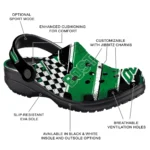Boston Celtics Clogs – Personalized Circuit Geometry Green Black 1